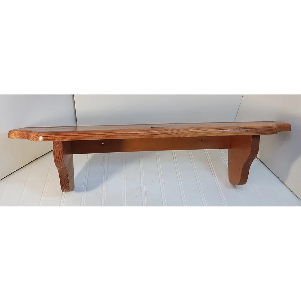 Vintage Handmade Wood Wall Shelf 27